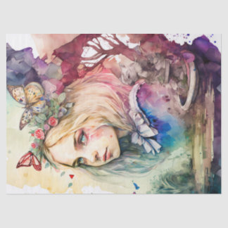 Watercolour Alice Decoupage Tissue Paper