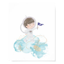 Watercolour Astronaut Space Kids Adventure