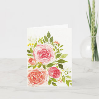Watercolour Birthday Floral Design Card