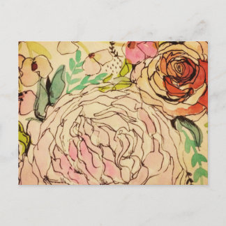 Watercolour bloom 1 postcard