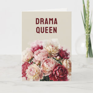Watercolour Blooms Peony Witty Mother's Day Holiday Card