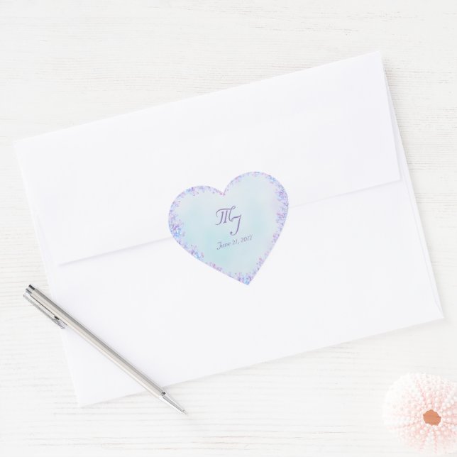 Watercolour Blue Purple Lilac Flower Sticker (Envelope)