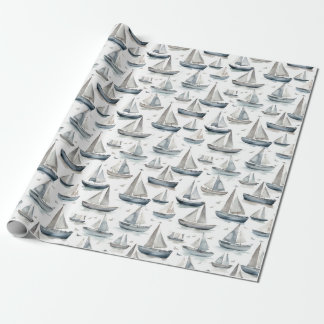 Watercolour Boats Wrapping Paper