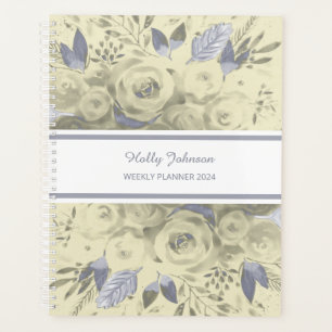 Watercolour Boho Floral Bouquet Weekly Planner