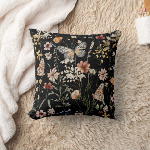 Watercolour Boho Floral Cushion