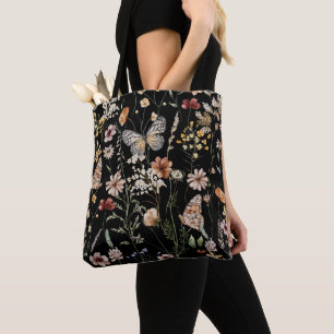 Watercolour Boho Floral Tote Bag