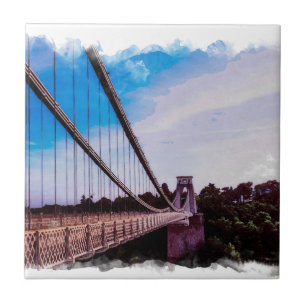 Watercolour Bridge Tile