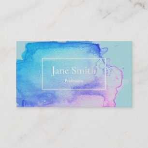 WATERCOLOUR BUSINESS CARD IN BLUE