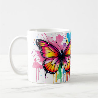 Watercolour butterfly coffee mug