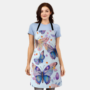 Watercolour Butterfly Pattern Apron