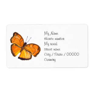 Watercolour Butterfly - Return Address Labels