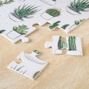 Watercolour Cacti & Succulent Jigsaw Puzzle