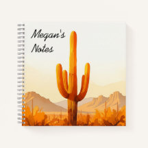 Watercolour cactus notebook