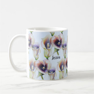 Watercolour Calla Lilies in Gradient Colours Coffee Mug