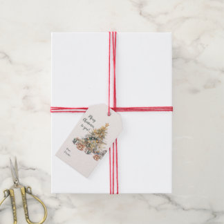 Watercolour Christmas Tree Gift Tag