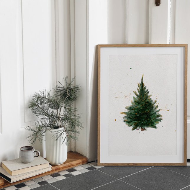 Watercolour Christmas tree Poster (Creator Uploaded)