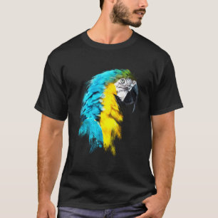 Watercolour Colourful Scarlet Macaw Parrot Bird Pa T-Shirt