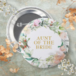 Watercolour Country Rose Greenery Garland Name 6 Cm Round Badge<br><div class="desc">Featuring a delicate watercolour floral country roses greenery garland, this chic button is an elegant way to identify the key people at your bridal shower and wedding event. Including, bride, groom, usher, mother or father of the bride or groom, bridesmaid, best man or anyone else who is key to your...</div>