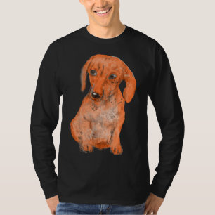 Watercolour Dachshund Hand Painted Dachshund Dachs T-Shirt