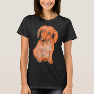 Watercolour Dachshund Hand Painted Dachshund Dachs T-Shirt