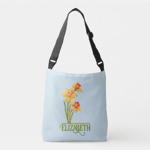 Watercolour Daffodil Crossbody Bag