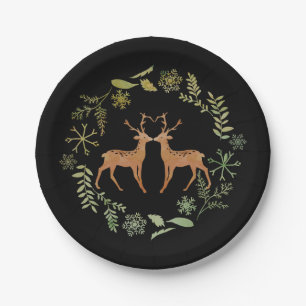 Watercolour Deer Paper Plates