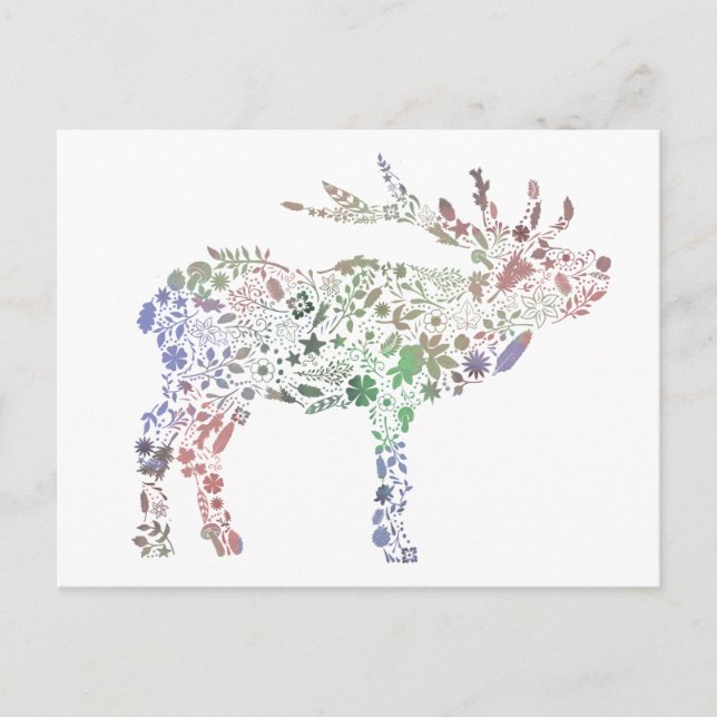 Watercolour Deer Postcard (Front)