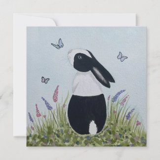 Watercolour Dutch Bunny Rabbit Card