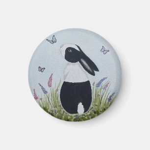Watercolour Dutch Bunny Rabbit Magnet