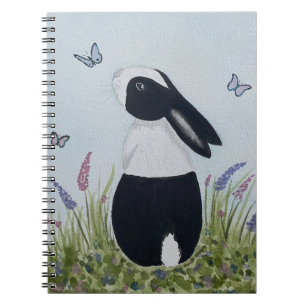Watercolour Dutch Bunny Rabbit Notebook