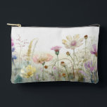Watercolour field of wild flowers  accessory pouch<br><div class="desc">Watercolour field of wild flowers</div>