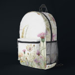 Watercolour field of wild flowers  printed backpack<br><div class="desc">Watercolour field of wild flowers</div>