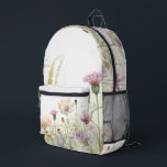 Watercolour field of wild flowers  printed backpack<br><div class="desc">Watercolour field of wild flowers</div>