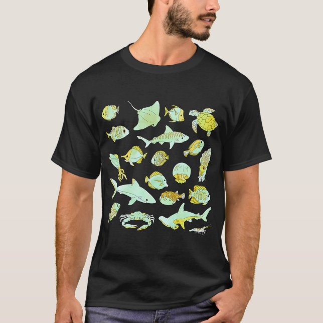 Watercolour fish Yellow T-Shirt (Front)