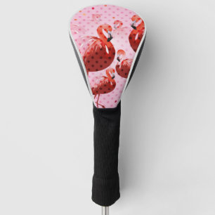 Watercolour Flamingo Pattern Golf Head Cover