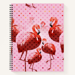 Watercolour Flamingo Pattern Notebook