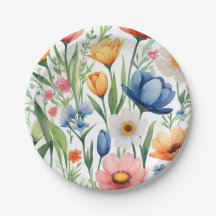 Watercolour Floral Bliss Plate