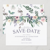 Watercolour floral invitation