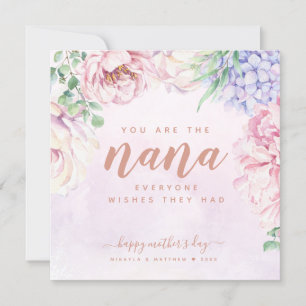 Watercolour Floral Mother's Day For Nana Card