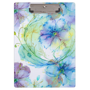 Watercolour floral swirl clipboard