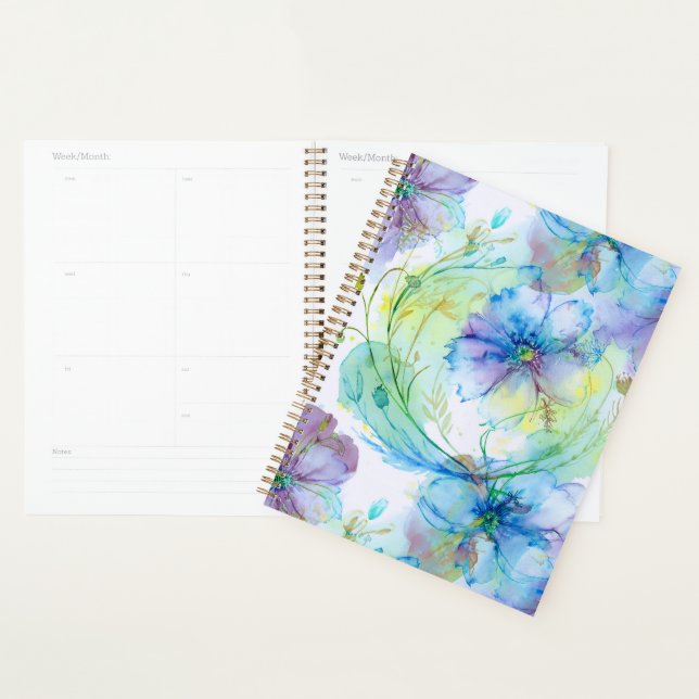 Watercolour floral swirl planner (Display)