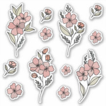 Watercolour Flower Sticker pack