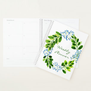 Watercolour Forget-me-not Flowers Planner