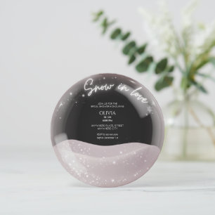 Watercolour Glitter snow in love bridal shower Invitation