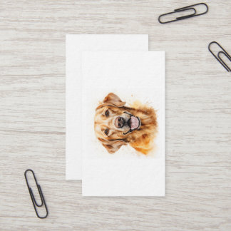 Watercolour Golden Labrador Retriever Dog Business Card