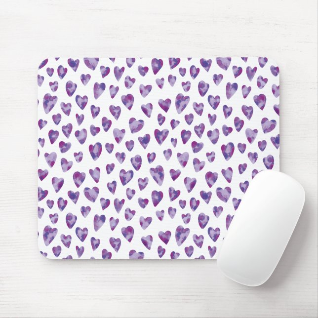 Watercolour Heart Mouse Mat (With Mouse)