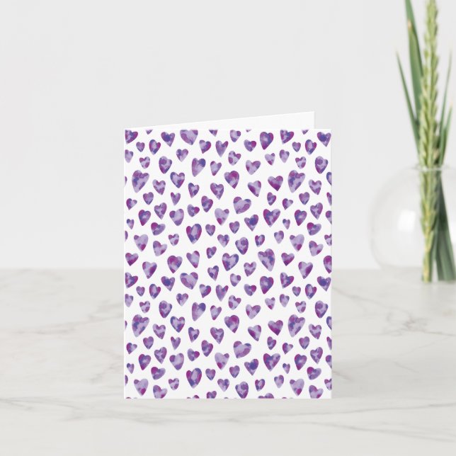 Watercolour Heart Note Card (Front)