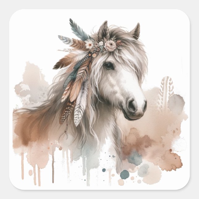 Watercolour Horse Stickers (Front)