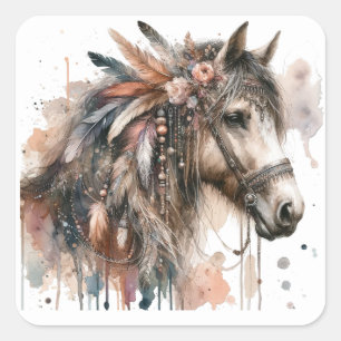 Watercolour Horse Stickers