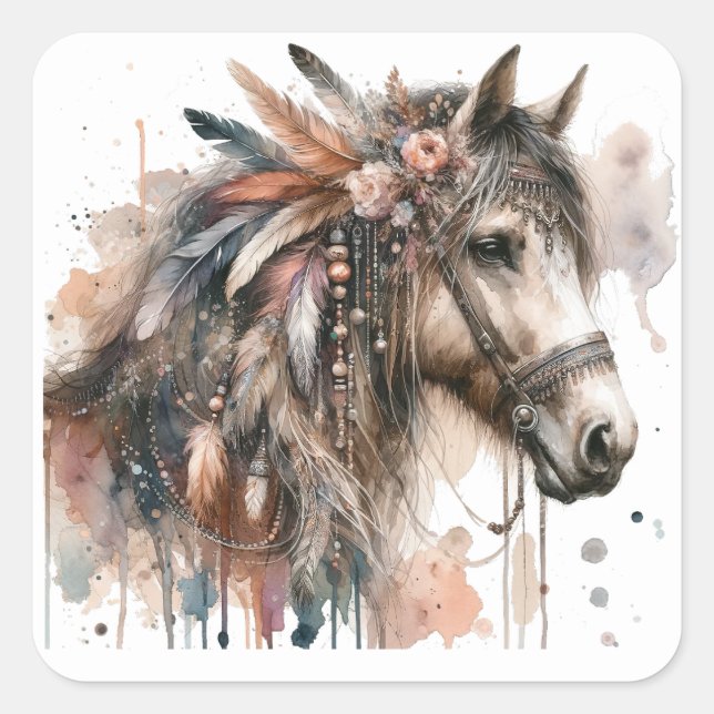Watercolour Horse Stickers (Front)
